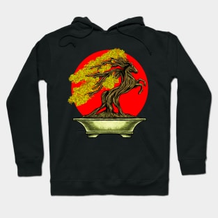 Bonsai horse red moon Hoodie